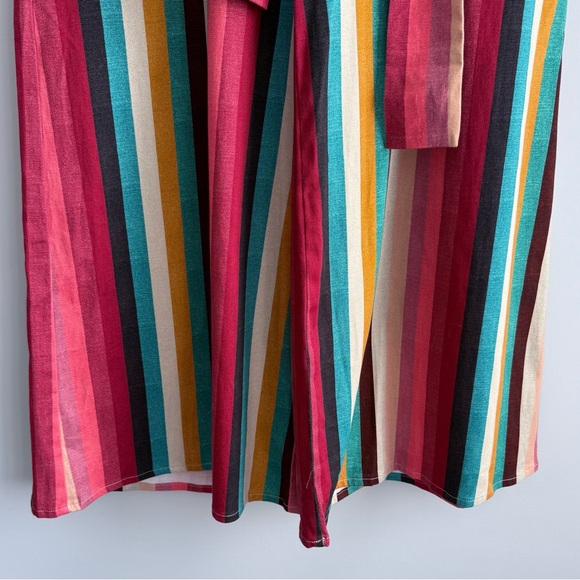 NWT Anthropologie Seen Worn Kept Striped Paperbag High Waisted Wide Leg Pants 2 - Picture 12 of 16